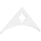 Ekena Millwork Pitch Turner Architectural Grade PVC Gable Pediment, 60"W x 25"H x 1"P (10/12) GPP060X025X100TUR - alternate 1